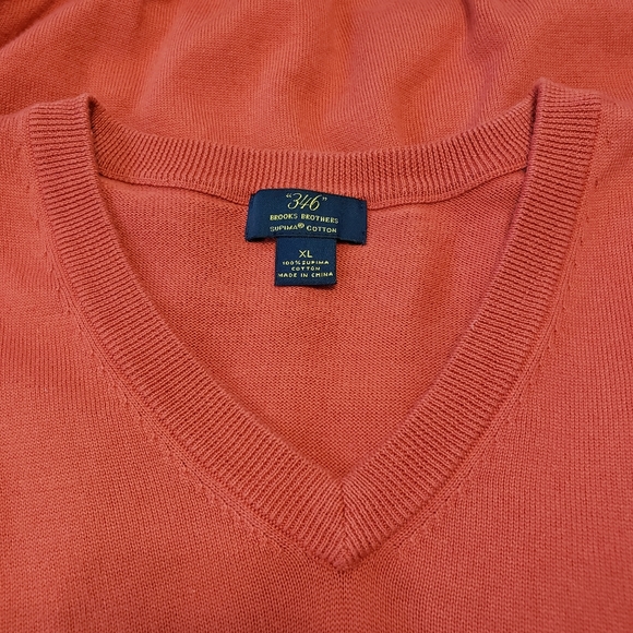 Brooks Brothers Supima Cotton Melon Sweater Vest - Picture 3 of 5